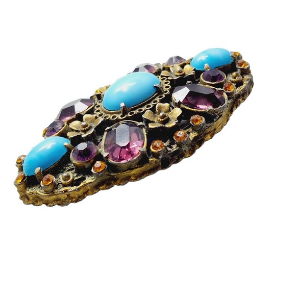 Antique Austro Hungarian Huge Brooch (A750) - Picture 6 of 7